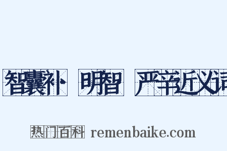 智囊补·明智·严辛近义词是什么意思的图片